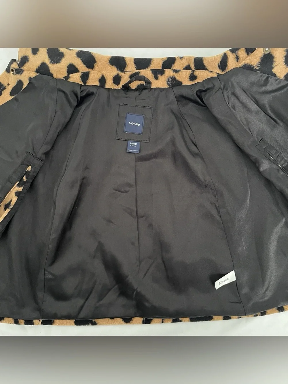BabyGap Girl's Leopard Print Cape 4Y Toddler Arm Holes Pockets Formal Dressy